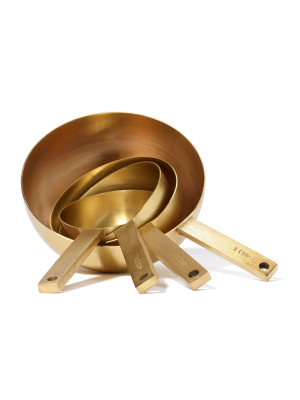 Gold Measuring Cups, Set Of 4