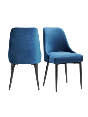 2pc Mardelle Dining Side Chair Set Blue - Picket House Furnishings