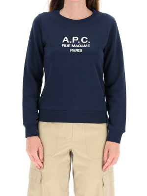 A.p.c. Tina Logo Embroidered Sweatshirt