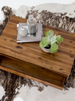 Logan Industrial Storage Coffee Table - Natural