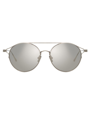 Linda Farrow Rayan C2 Oval Sunglasses