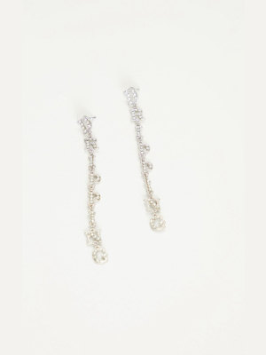 Silver Dripping Statement Earrings