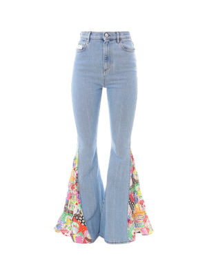 Gcds Panelled Flared Jeans