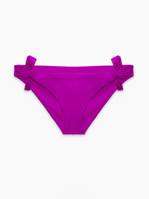 Gia Tie Side Bikini Bottom (curves) - Violet Purple