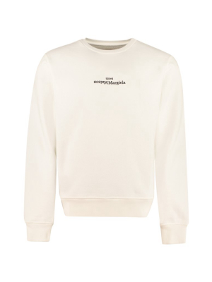 Maison Margiela Upside-down Logo Crewneck Sweatshirt