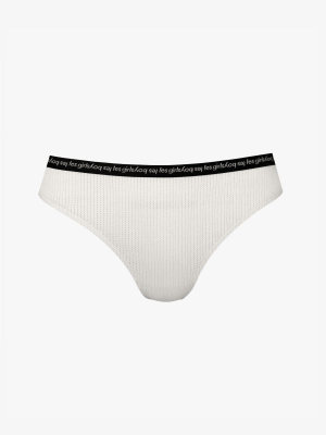 String Cotton Thong Ivory