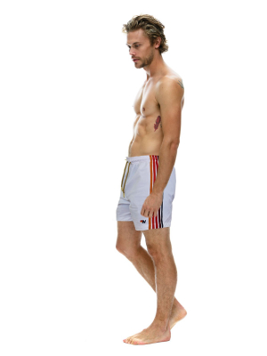 Men's 5 Stripe Flex Shorts - White