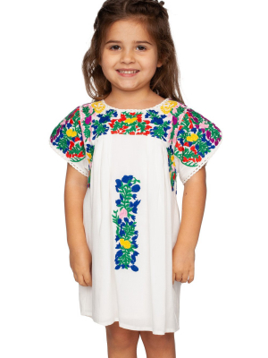 Buddylove Lola Girl's Embroidered Dress - Multi