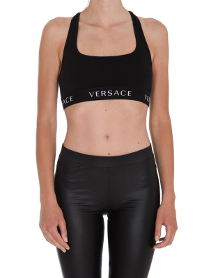 Versace Logo Band Sports Bra