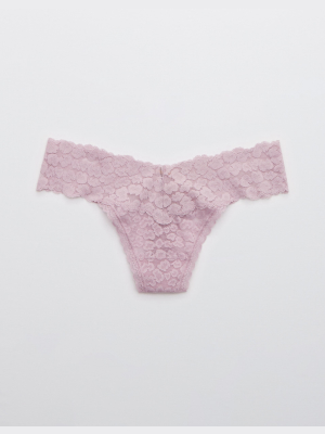 Aerie Animal Lace Thong Underwear