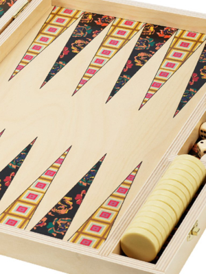 Squaresville Yellow Tabletop Backgammon