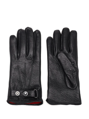 Alexander Mcqueen Logo Button Detailed Gloves