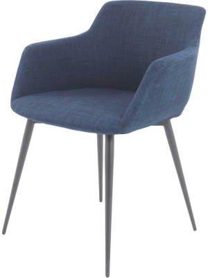 Rondall Arm Chair Blue (set Of 2)