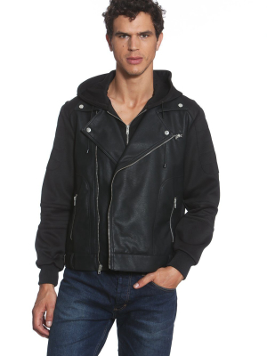 Bogo - Men's Fleece Sleeve Sport Biker Jacket