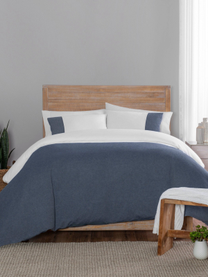 Vue Kinsley Chambray Colorblock Duvet Cover Set