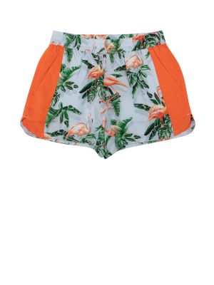 Stella Mccartney Kids Flamingo Print Shorts