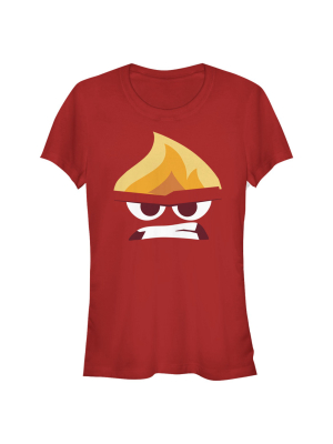 Junior's Inside Out Angry Portrait T-shirt