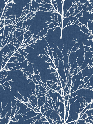 Tree Branches Peel-and-stick Wallpaper In Coastal Blue By Nextwall