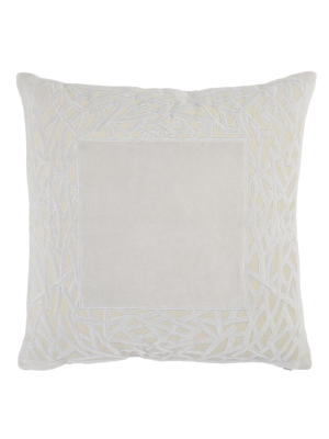 Jaipur Living Birch Trellis Gray/ Cream Down Throw Pillow 22 Inch