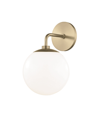 Stella 1 Light Wall Sconce - Aged Brass