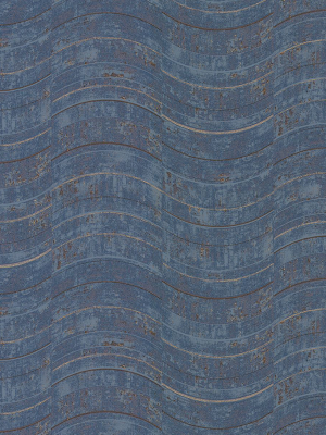 Hydra Geometric Wallpaper In Blue From The Polished Collection By Brewster Home Fashions