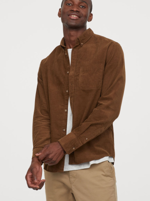 Regular Fit Corduroy Shirt