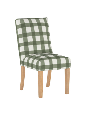 Slipcover Dining Chair Buffalo Square Sage - Cloth & Company