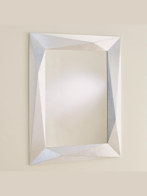 Global Views Angular Mirror - Silver Leaf