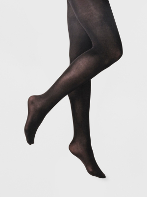 Women's 2pk 50d Opaque Tights - A New Day™ Black