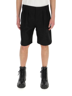 Saint Laurent Pleated Chino Bermuda Shorts