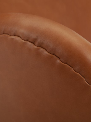 Egg Chair - The Egg Chair, Brown Premium Leather