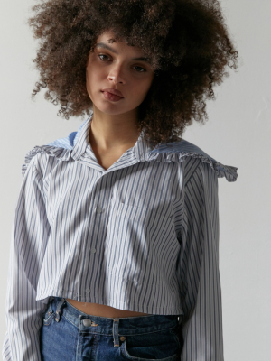 Urban Renewal Recycled Collared Cropped Shirt