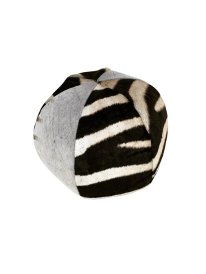 Mini Zebra Ball Pillow, 7"