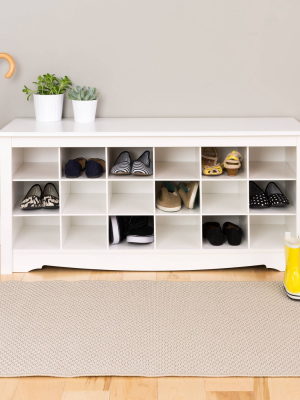 Shoe Storage Cubbie Bench White - Prepac