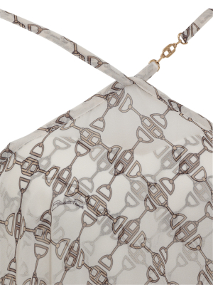 Elisabetta Franchi Horsebit Print Mini Dress