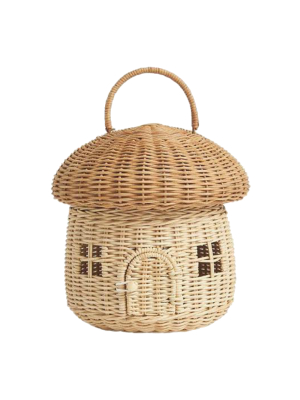 Olli Ella Rattan Mushroom Bag