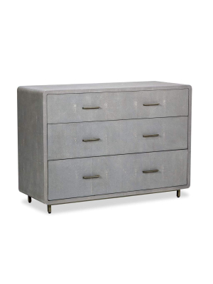 Interlude Home Calypso 3 Drawer Chest In Grey