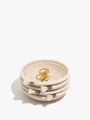 Brklyn Home Four-pack Rope Coaster Catchall Tray Set