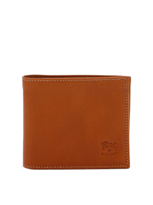 Il Bisonte Men's Bi-fold Wallet In Cowhide Leather (c0437), Caramel (145)