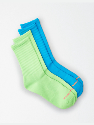 Aeo Neon Crew Socks 2-pack