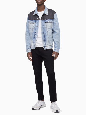 Colorblock Denim Trucker Jacket