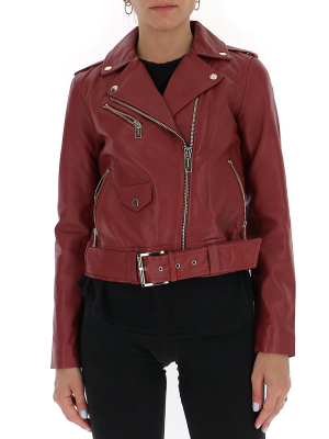 Michael Michael Kors Belted Biker Jacket