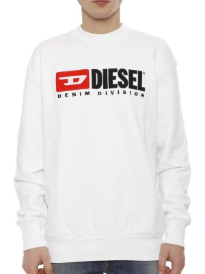 Diesel Logo Print Round Neck Sweater