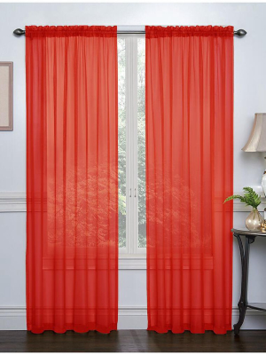 Goodgram 2 Pack: Halloween Themed Sheer Curtains By Regal Home Collections - Asst. Colors