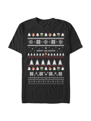 Men's Nintendo Ugly Mario Holiday Sweater T-shirt