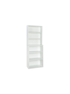 82.3" 6 Shelf Hutch Bookshelf White - Closetmaid