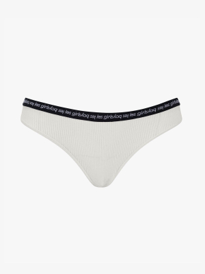 String Cotton Briefs Ivory