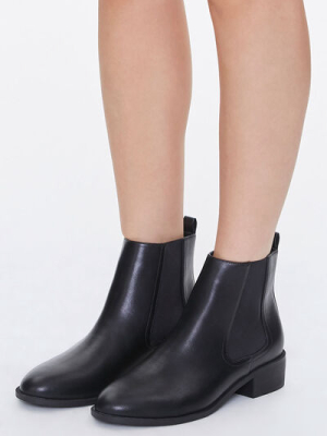 Faux Leather Chelsea Boots