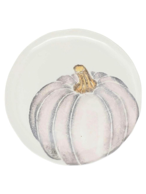 Vietri Pumpkins Salad Plate - Gray Medium Pumpkin