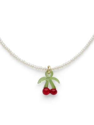 Camp Cherry Pearl Necklace